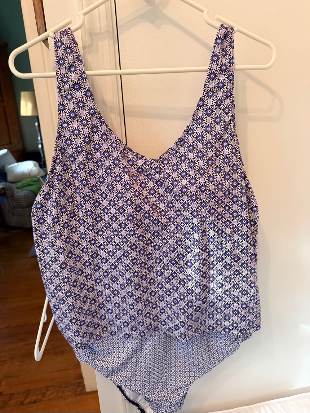 Women's Purple Floral Fauxkini from Lands End size L
